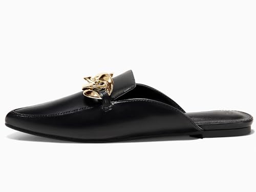 Image of Juliet Holy Womens Mules Flats Pointed Toe Backless Loafers Slip on Metal Chain Slides