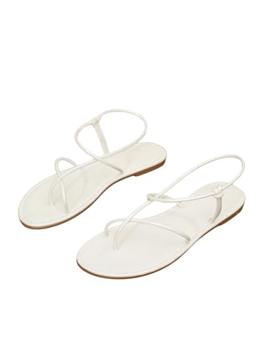 Image of GORGLITTER Women's Gold Strappy Flat Sandals 2026 Dressy Ankle Strap Slides | Slingback Flip Flops, Summer Sandals for Women 2026, Open Toe Comfortable Sandals, Slip On Slides