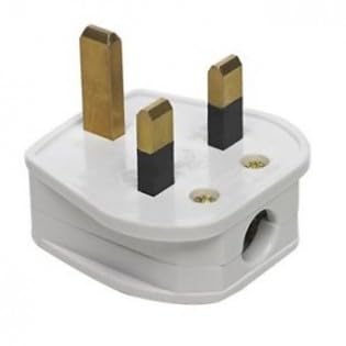 MX 3 Pin AC Electrical Power Wiring Male Fused Plug Socket Detachable Extension Cord Connector Adapter Rewireable for UK Plug 13A 250V White (Pack of 1)-picture-29