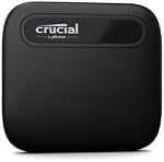 Crucial X6 2TB Portable SSD - Up to 800MB/s - PC and Mac - USB 3.2 USB-C External Solid State Drive - CT2000X6SSD9, Black