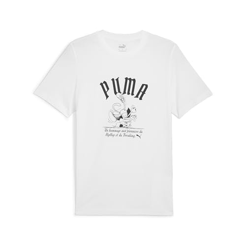 T-shirt graphique PUMA pour vos sorties urbaines en taille L blanc