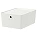 IKEA 602.802.05 - Scatola Kuggis con coperchio, colore: Bianco