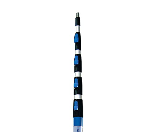 Alplas Large Clik-Clik Telescopic Magpole Set with a Dual Magmover 150mm - for Supermarket Retail Stores Trade Show Exhibitions Hanging Ceiling Mounted Display Signs & Decorations - Up to 6.7m High