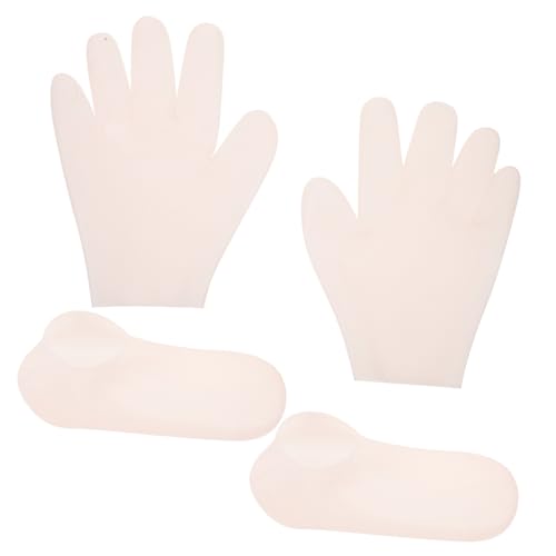 TOVINANNA 1 Set Moisturizing Gel Socks and Gloves for Cracked Heel Repair Comfortable Foot Care for Dry Skin Reusable Skin Hydration Treatment