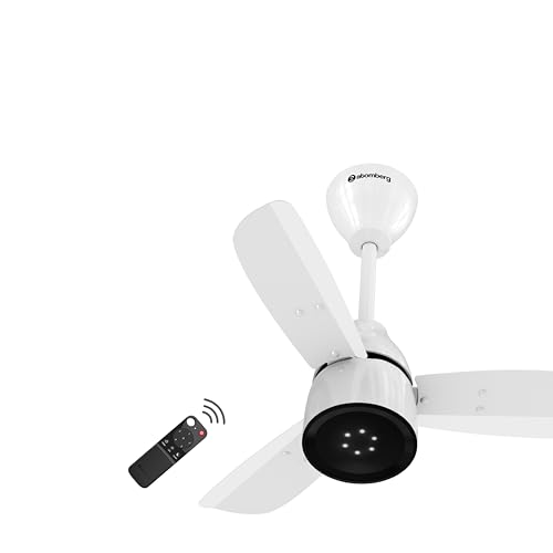 Image of atomberg Renesa Enzel 600mm BLDC Ceiling Fan with Remote | BEE 5 star | High Air Delivery | LED Speed Indicator | Low Noise | Sleek Design | Power Saving | 3 Year Warranty | Gloss White