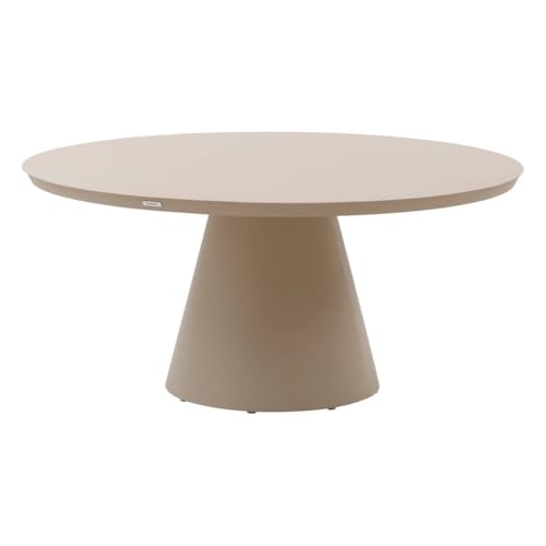 Hespéride - Mesa Redonda de jardín Yconia de Arcilla - 8 plazas - Aluminio con Revestimiento epoxi antioxidante - Mobiliario de Exterior para terraza, balcón y Patio
