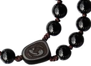 Miniatura 3 de Rosario de 5 décadas de madera de ónixazufaifo negro de 0.315 in