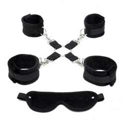 Rimba Set à Bondage avec Hogtie Velcro en Noir 6 Pièces