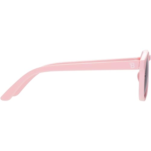 Image of Babiators Kids Sunglasses With UV400 Smoke Lens for 0-2 Years Kids, 100% UVA + UVB Sun Protection | Non-Breakable Flexible Rubber Frame, Shatter and Impact Resistant, BPA Free | The Keyhole - Pink