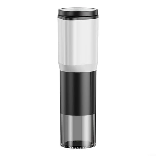 Entgoinggo Molinillo de café eléctrico recargable por USB, portátil, con ajustes ajustables, cámara de frijoles transparente, para el hogar, cocina, viajes, camping, uso (A)