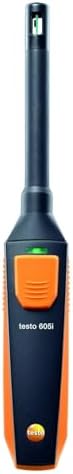 Testo 605i Thermohygrometer - Hygrometer & Indoor Thermometer for Humidity Measurement and Indoor Temperature - 90° Bendable In-Duct Temperature and Humidity Monitor with Bluetooth - iOS & Android