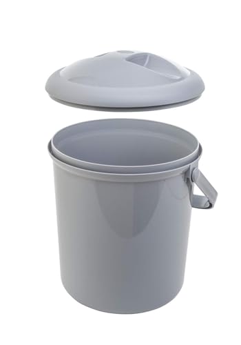 Rotho Babydesign Bella Bambina Windeleimer 11L mit Deckel, grau aus Kunststoff 3