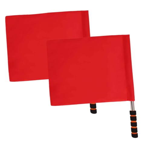 BESPORTBLE 2Pcs Handheld Signal Flags for Sports Flag Poles with Sponge Handle for Referees and Officials Soccer and Athletic Events