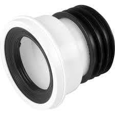 Image of WC PAN Connector - Straight Design - Plastic - Dia 110mm Length 125mm White Color