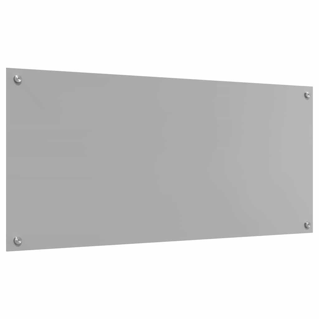Tomostar Crédence de Cuisine en Verre, Fond de Hotte Protection Contre éclaboussures Dosseret de Cuisine Gris Clair 110x50 cm Verre trempé