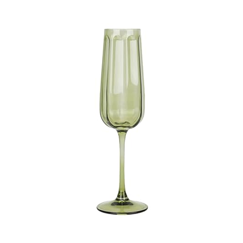 NOVASTYL - Lot de 4 flutes riviera 24cl en verre vert - 1605435