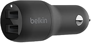 Belkin Dual USB Car Charger 24W (Boost Charge Dual Port Car Charger, 2-Port USB Car Charger) iPhone Car Charger, Android Car Charger
