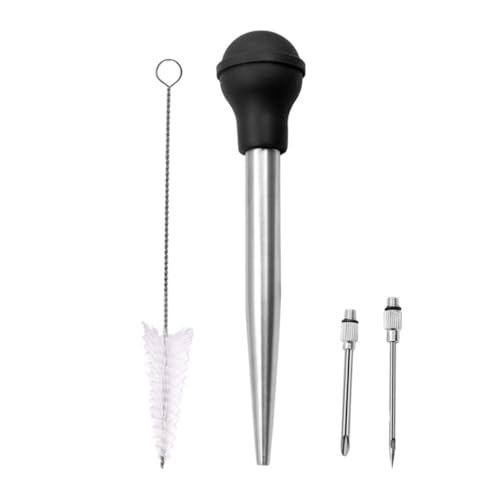 PRETYZOOM 1Set Turkey Marinade Injector Kit and Food Grade Seasoning for Bbq Roasting and Outdoor Grilling Activities