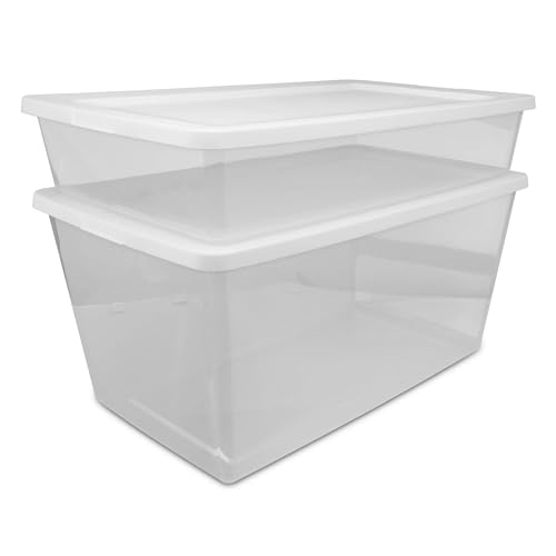 Storage-Bin-with-Snap-on-Lid-41-Quart-Clear-Plastic-Storage-Container-White-Latch-Box-for-Home-Organization-and-Closet-Storage