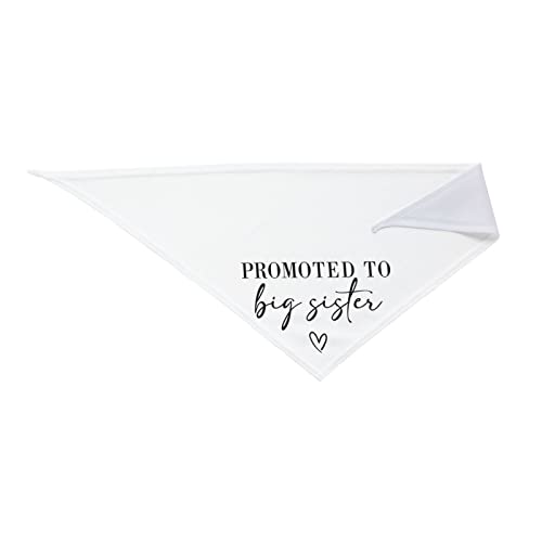 Vercosee Promoted To Big Sister Dog Bandana Moms Pregnant Dog Bandanas,Pregnancy Announcement Dog Bandana Pet Scarf, Pet Accessories (White) #TOP3