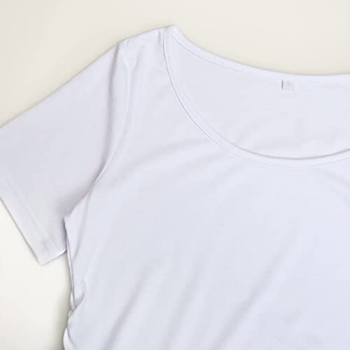 Debelly Maternity Tshirts Short Sleeve Mama Pullover Top July Fourth Pregnant Women Shirts Flag Day Round Neck Tee,Mom Of Girls,Xl #TOP3