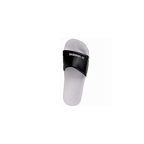 Chinelo Slide Brasil, Havaianas, Adulto Unissex, Branco/Preto, 37/38