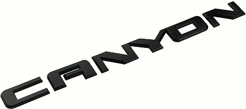 Image of 1Pc Canyon Emblem Front Side Door Rear Liftgate Tailgate Nameplate Logo 3D Badge Sticker 22900425 Decorate Replacement for Canyon (Matte Black)