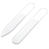 ガラス製 爪ヤスリ 2本 爪ケア ネイルケア 透明 シンプル 男女兼用 GD-YASURI-SET