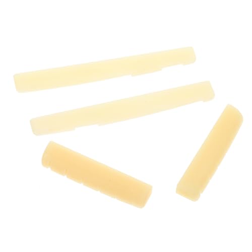 Holibanna 2 Sets Folk Guitar Bridge Saddles Nuts Replacement Lightweight Guitar Accessories for Acoustic Instruments Easy to Install