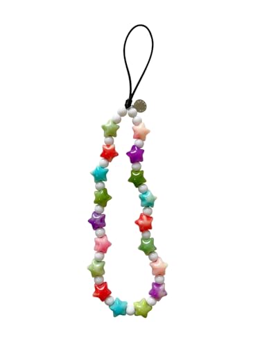 Drawwind Phone Charm Strap Universal Cell Phone Lanyard Wrist Strap Beaded Phone Chain String Handmade Phone Case Accessories for Women Girls (Star Girl)