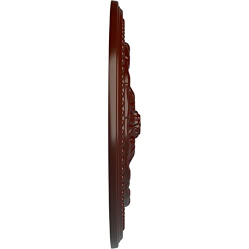 Image of Ekena Millwork CM15CHBMF 15 3 /4 inchOD X 1 7 /8 inchP Chester Ceiling Medallion Fits Canopies Up to 2 1 /4 inch, Brushed Mahogany