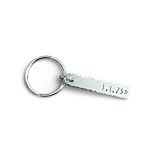 Blue Eyed Jewels Personalized Date Keychain for Couples – Custom Stainless Steel Anniversary Keychain Gift for Him, Engraved Date Keepsake for Husband Boyfriend