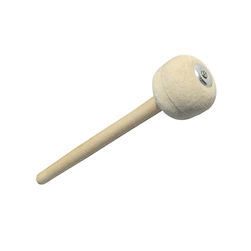 Baquetas para batería con punta de fieltro y mango de madera de arce, color beige