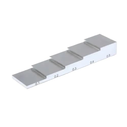 Bloque de Calibración de 5 Pasos, Bloque de Prueba 0.1"0.2"0.3"0.4"0.5" Bloque NDT de Acero Inoxidable 304 para Calibrar Medidor de Espesor miniatura 2