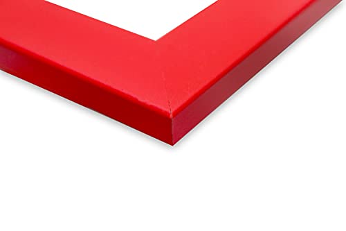 Image of Photo frame 10x14 Inch set of 2 Red Color flexiable Glass (acrylic) & synthetic wood customized Modern Collage Photo Frames for Wall Hanging