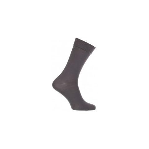 The Wool Company Men's 100% Silk Socks Dark Grey - Highly Breathable Natural Silk Fabric - Available in UK Shoe Sizes 6.5 - 11 Cover