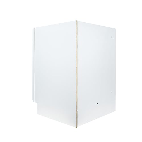 Hollywood Fabiani Design Corner Sink Base Kitchen Cabinet 36 in. W x 24 in. D x 34.5 in. H in Shaker White Ready to Assemble