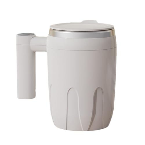 Taza de café automática, batidora eléctrica de acero inoxidable de 400 ml, acero inoxidable 304, vaso de viaje autoagitable ABS, perfecto para chocolate, leche y té, ideal para uso en movimiento, 14 x