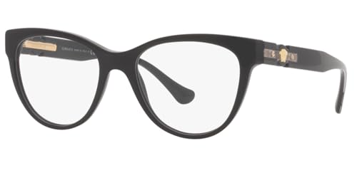 Versace VE 3304 GB1 Black Plastic Cat-Eye Eyeglasses 53mm - image 1