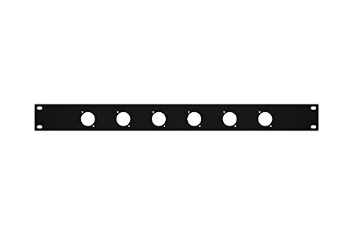 Elite Core RP1U-6D Rack Panel with 6 D-Series Punch-Outs, 1U