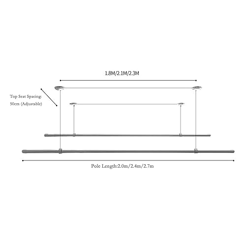 Ceiling-Mounted Clothes Drying Rack - Manual Pulley System for Efficient Home Drying - Image 2