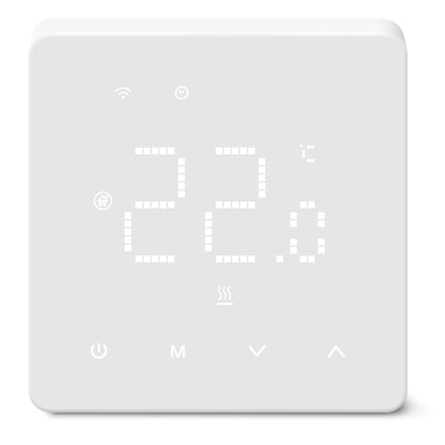 Beok Thermostat Connecté WiFi Thermostat Chaudiere Gaz Intelligent Thermostats d'ambiance programmable Compatible avec Tuya APP Alexa et Google Assistant,3A