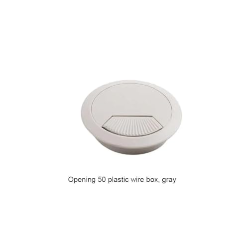 Cache-câbles de bureau 53 mm en métal noir et argenté premium