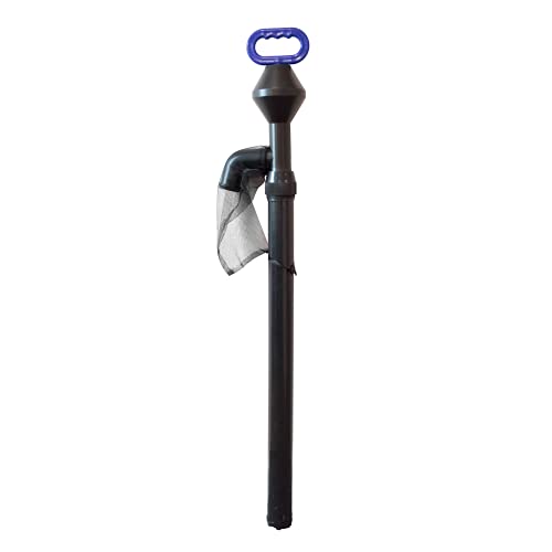 Pisces Pond Silt Vac Manual Vacuum with Mesh Bag Telescopic Extension - Clean Pond Water with Ease