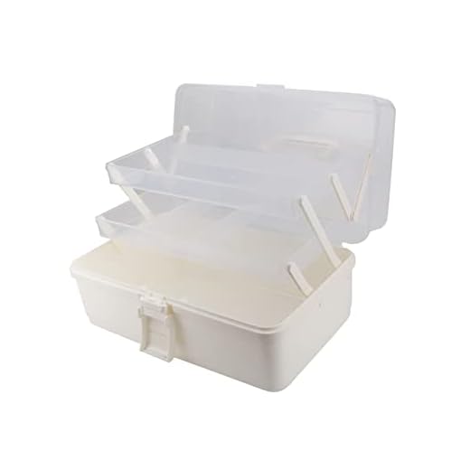 Avlcoaky Tackle Box Large 3 Layers Plastic Portable Storage Box Fishing White Tackle Box Organizer Art Craft Tool Box