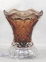 Brown Flared Glass Electric Aroma Lamp Oil and Wax Tart Warmer