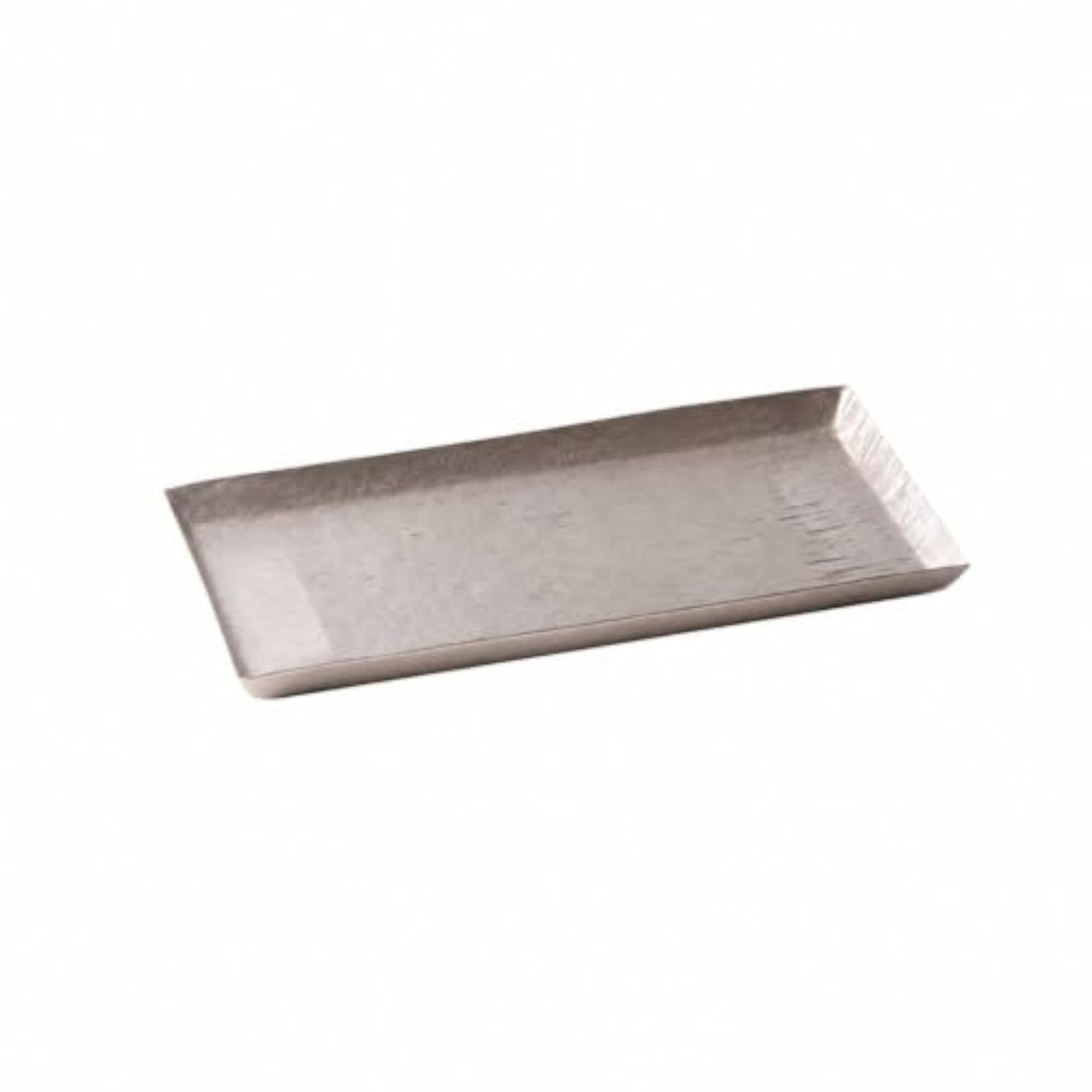 Low-Slung Hammered Rectangular Tray, Shallow Hammered Design