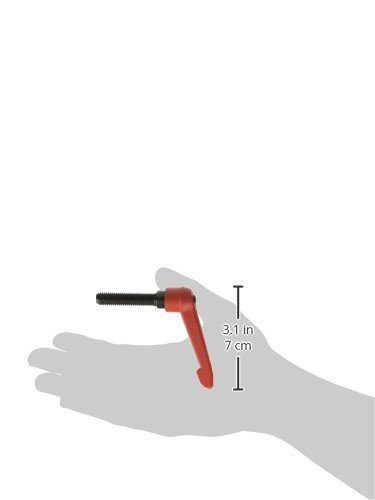 Image of Kipp 06610-21084X45 Fiberglass Reinforced Plastic /Steel Adjustable Handle with M10 External Thread, inchNovo.Grip inch Style, Steel Components, Metric, 45 mm Screw Length, Size 2, Traffic Red Color