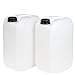 2 X 25L Water Container – Heavy Duty Stackable Jerry Can with DIN 61 Cap | Camping Water Carrier | Plastic Water Storage Tank | Ideal for Outdoor, Emergency, and Industrial Use
