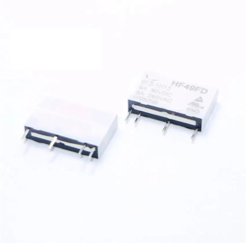 Relais de puissance miniature HF49FD 5A 4 pins pour circuits imprimés PCB